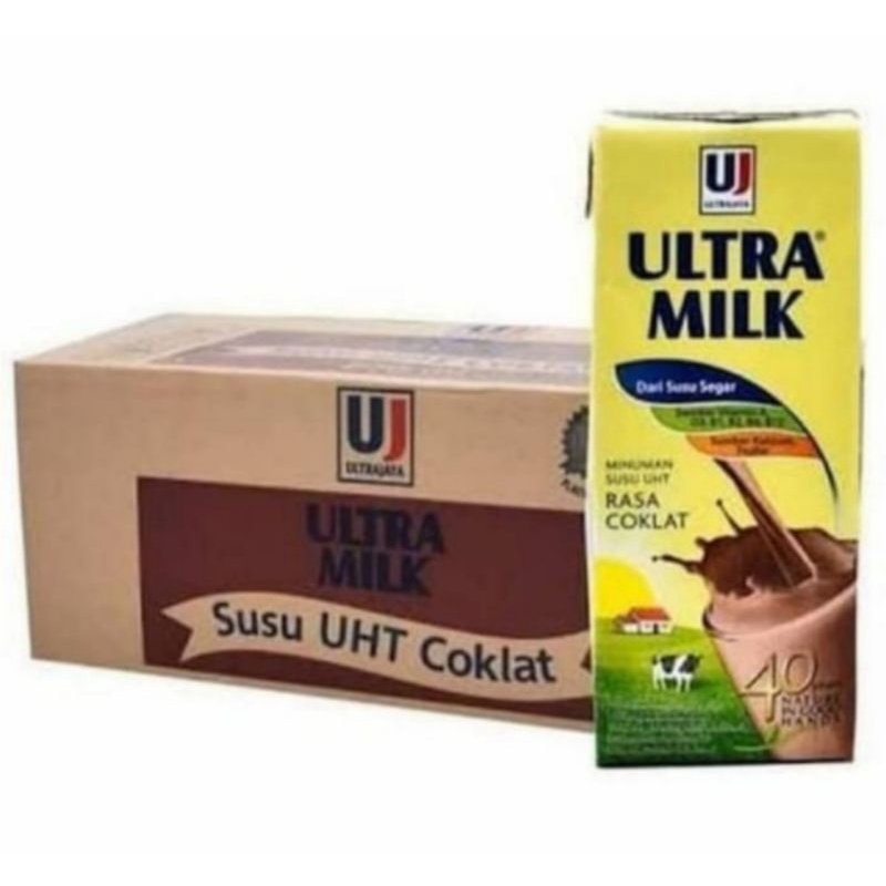 

susu ultra milk rasa coklat 200ml