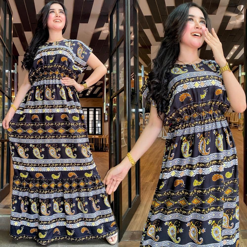 MAXI DRESS MOTIF AMOEBA  / DASTER ARAB / DASTER  DAILY / LONGDRESS AMOEBA