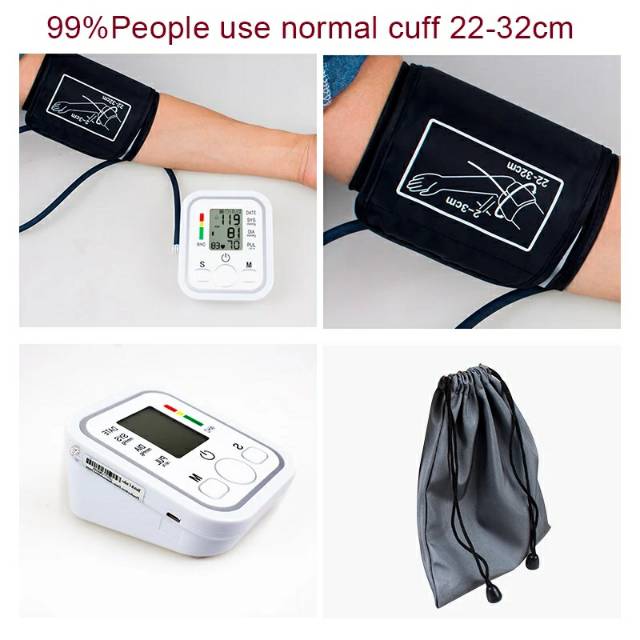 Tensimeter Digital Alat Pengukur Tekanan Darah Blood Pressure Otomatis Monitor LCD Lengan Atas