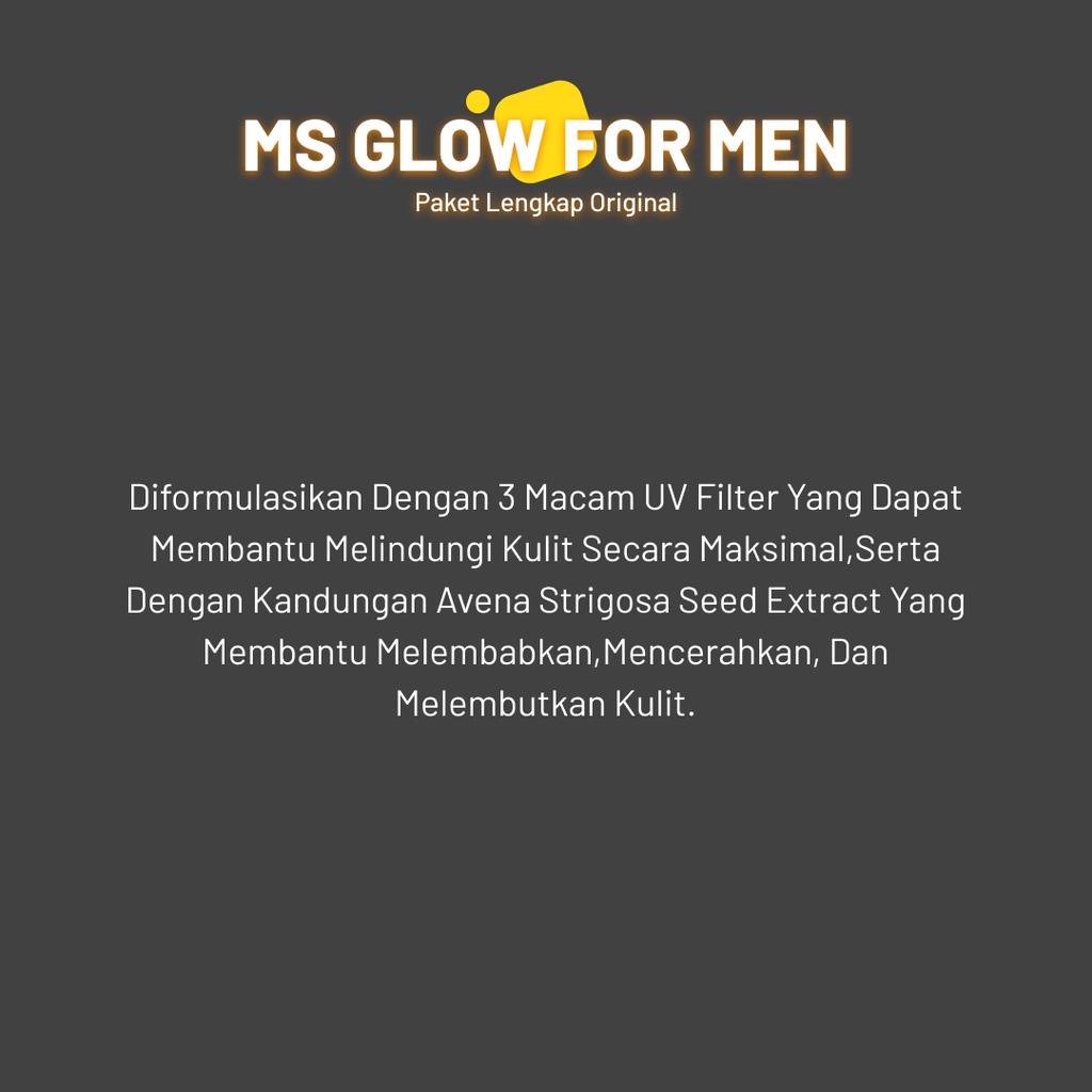 MS Glow Paket Lengkap Maskulin Perawatan Wajah Pria Mencerahkan dan Melembabkan Kulit Maskulin Body Lotion Sekaligu Parfume BPOM COD-1