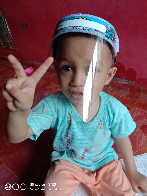 Face Shield Pelindung Wajah Buka Tutup Karakter Bayi/anak