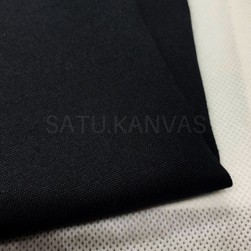 Kain KATUN MADINAH / MADINAH COTTON ( fodu ) SERI 1-Hitam solid