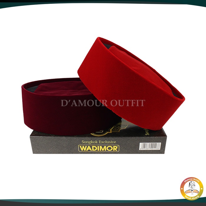 Peci Songkok Kopiah Wadimor AC Merah Dan Maroon Tinggi 9,10 Nomor 4-9 - T.9 (MAROON), NO. 6