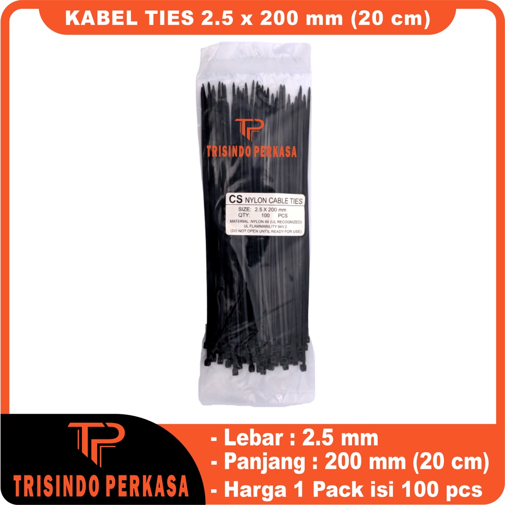 Kabel Ties Cable Tie 2.5 x 200mm (20cm)