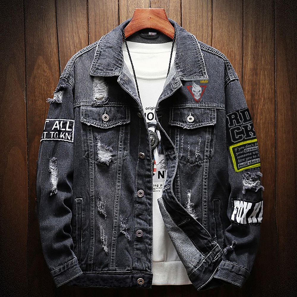 JAKET JEANS HIP HOP / JAKET SOBEK THE RDCK MMH SUPER PREMIUM-grey wash