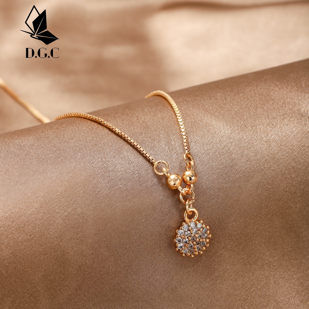 ✨ D.G.C Fashion  rose gold pendant kalung wanita retro sederhana wanita kreatif D005