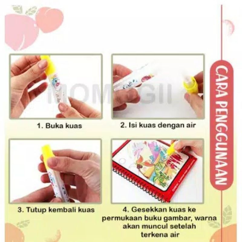 [TERMURAH] Buku Mewarnai digunakan Berulang termurah anti berantakan mengalihakan dari gadget magic water book-4
