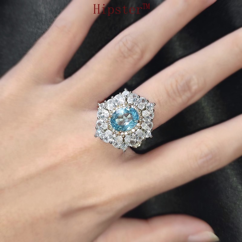 3 Karat Natural Topaz Ring Women's Opening