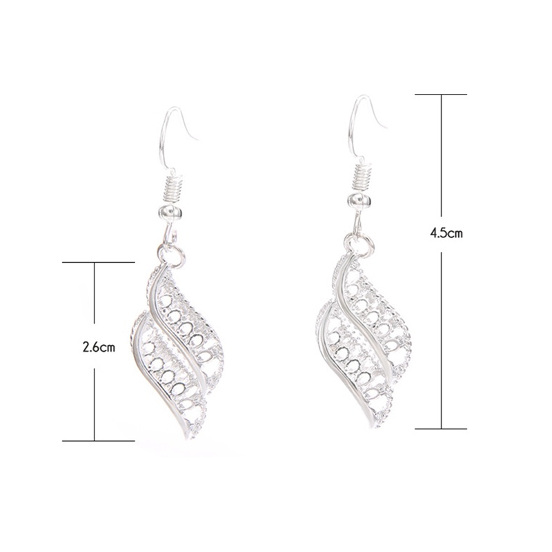 Anting Tusuk Sterling Silver 925 Wanita Bentuk Geometri Hollow Untuk Pesta Tunangan / Nikah