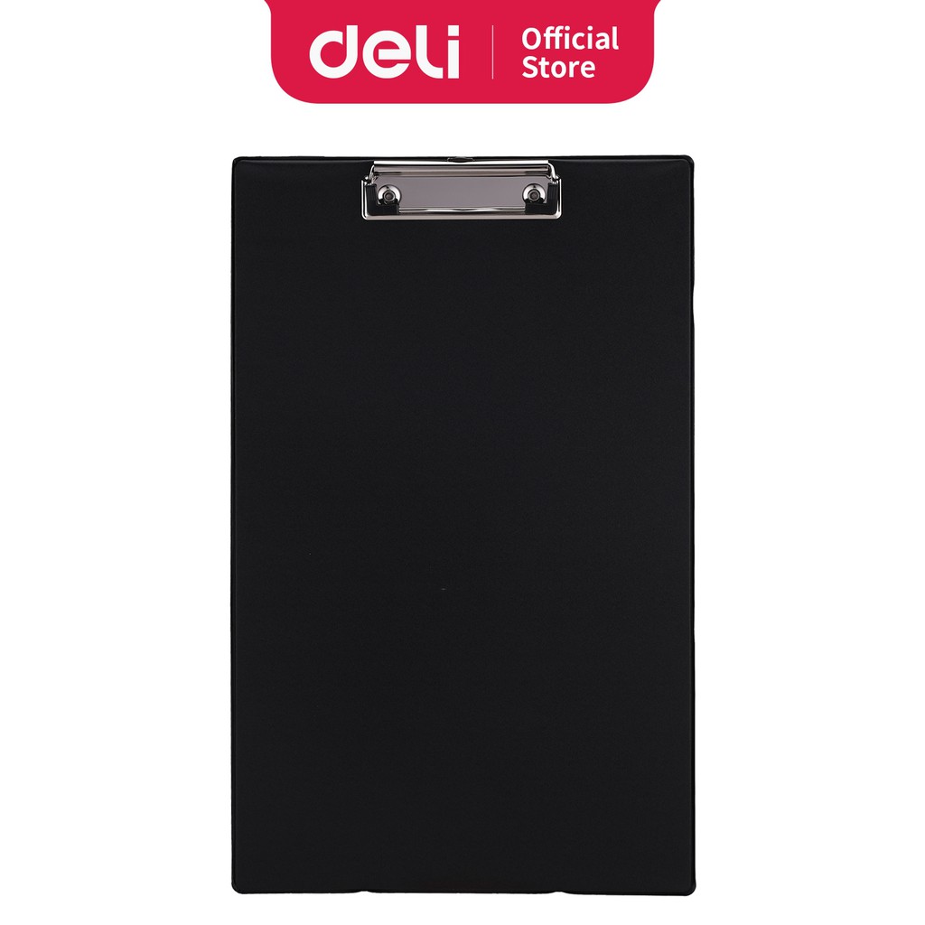 

Deli Clip Board FC 50 sheets Metallic low profile clip With Hook EF760X2