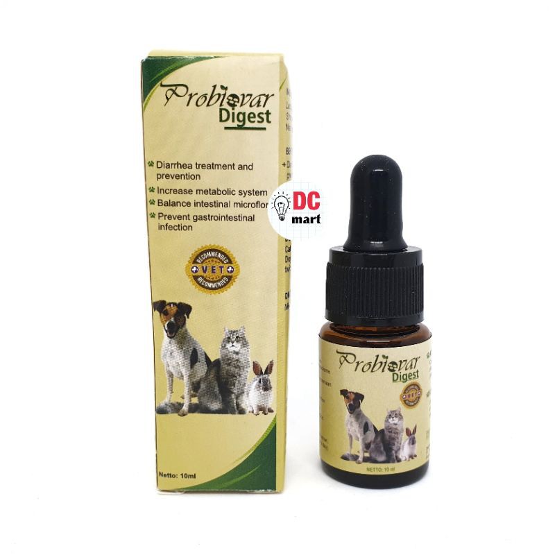 PROBIOVAR DIGEST 10 mL / Probiotik Obat Diare Mencret Perncernaan Anjing Kucing