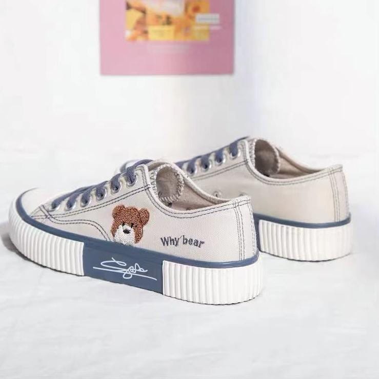 [COD/BAYAR.DITEMPAT] sepatu snekers wanita sepatu sekolah casual wear ala boneka depan 3 N SHOES NS,96