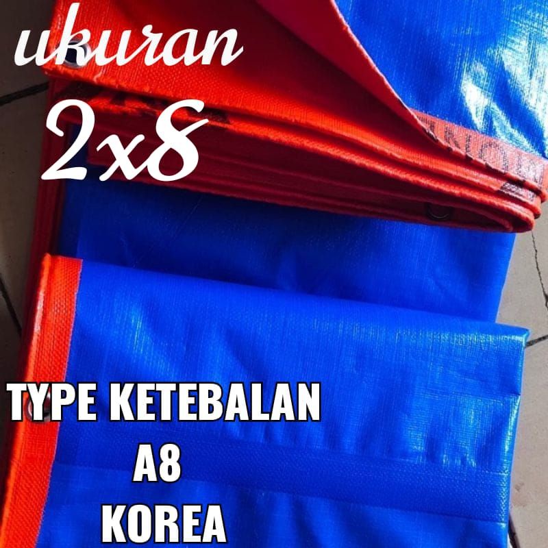 TERPAL PLASTIK A8 UKURAN 2X8 meter merk TRECK