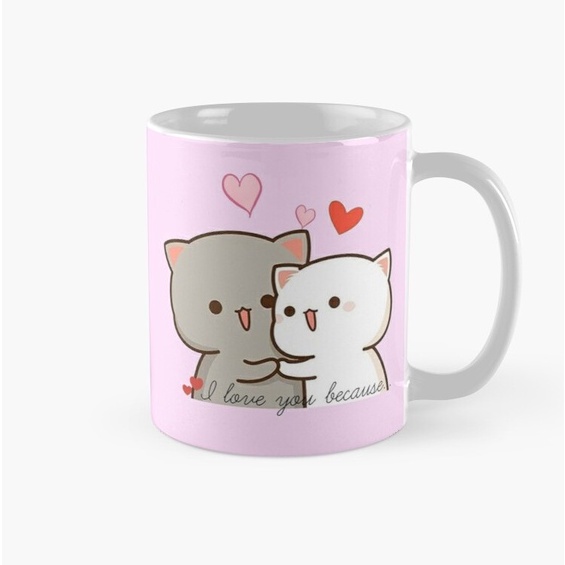 Mug Keramik Lucu Peach and Goma