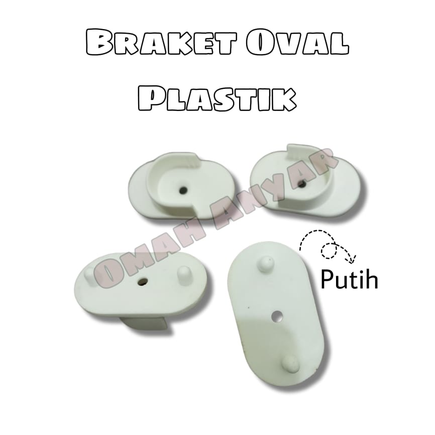 Braket Pipa Oval Plastik 1Pasang 2pc