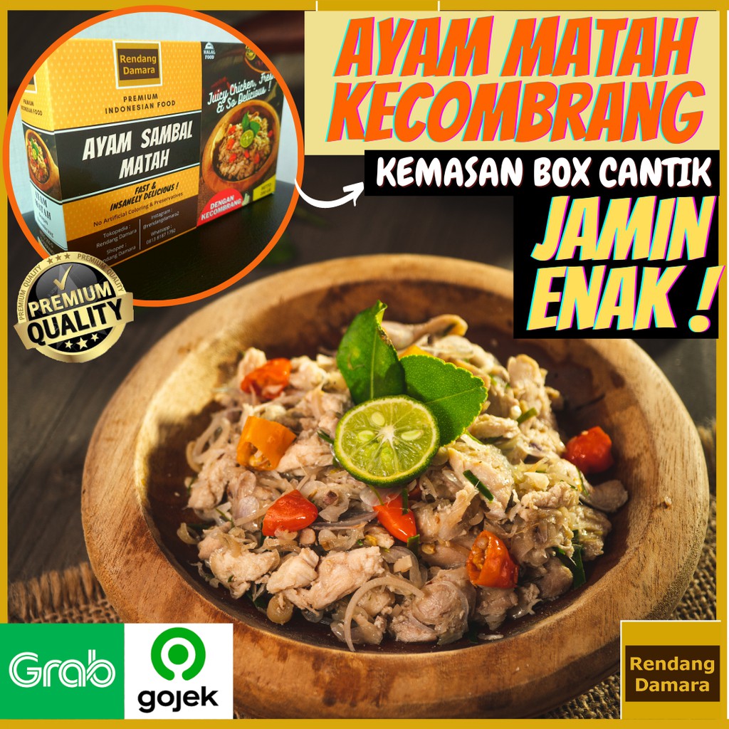 

Ayam Sambal Matah Kecombrang Combrang Ayam Suir Suwir Matah Bali Siap Saji Kemasan Vacuum DAMARA