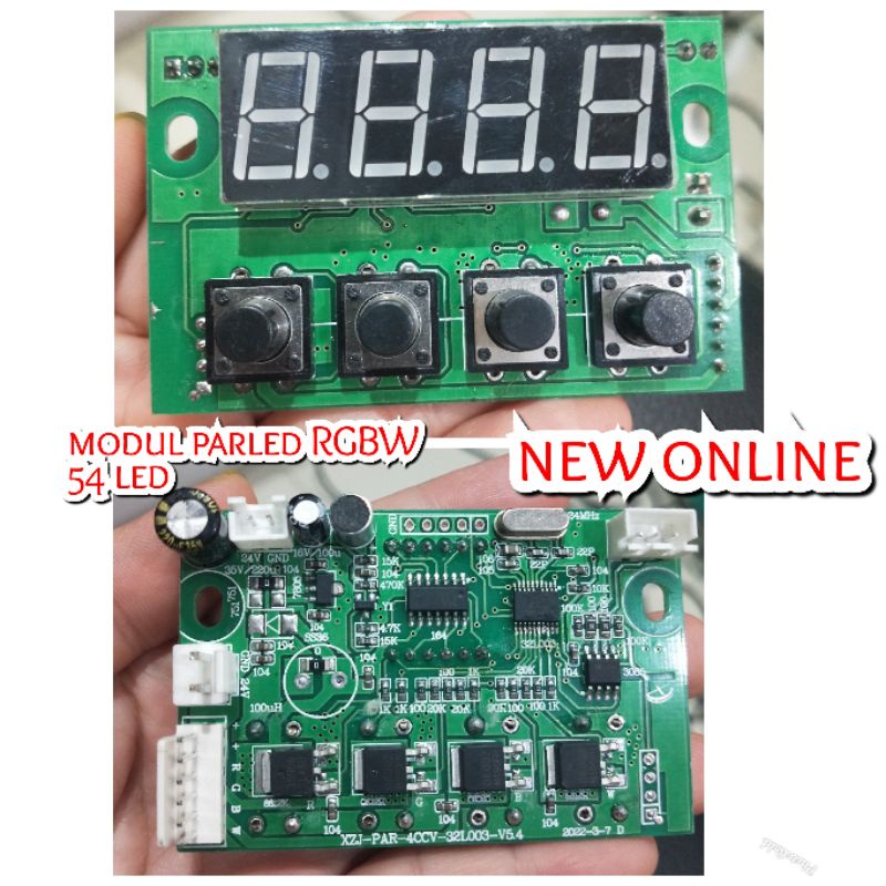 MODUL PARLED RGBW 54LEDx3W LED 4/8CH RGBW
