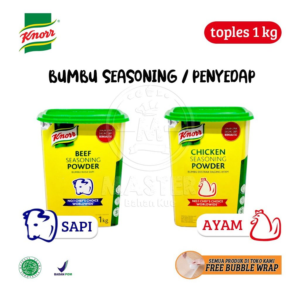 

Knorr Seasoning Powder / Bumbu Penyedap Rasa Sapi / Ayam [Toples 1 kg]