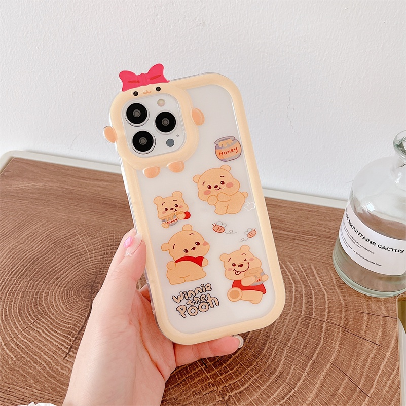 Soft Case Tpu Motif Winnie Pooh Untuk iPhone 14 13 12 11 Pro Max X Xr Xs Max 7 8 6 6s Plus SE 2020