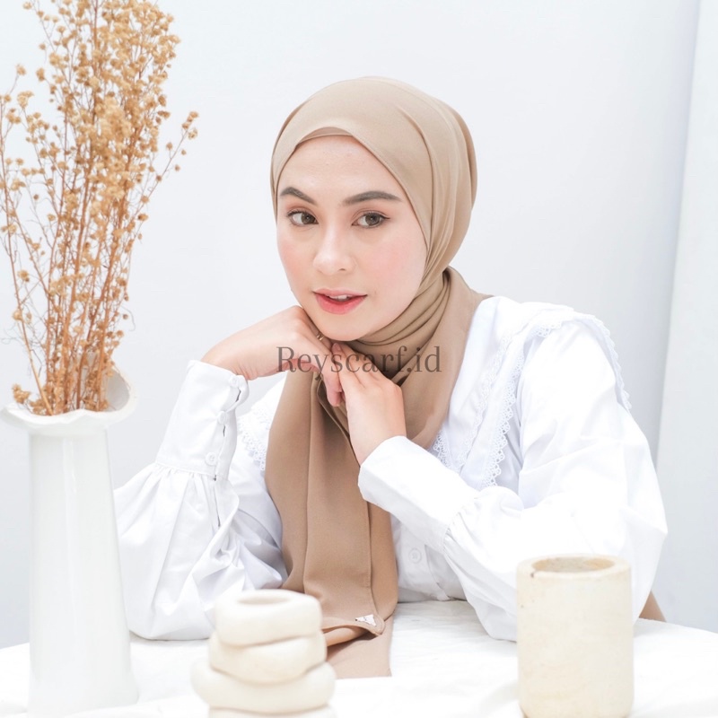 Hijab Pashmina Diamond Crepe By Reyscarf Premium Eksklusif Elegant Banyak Pilihan Warna Luxury I Bisa COD