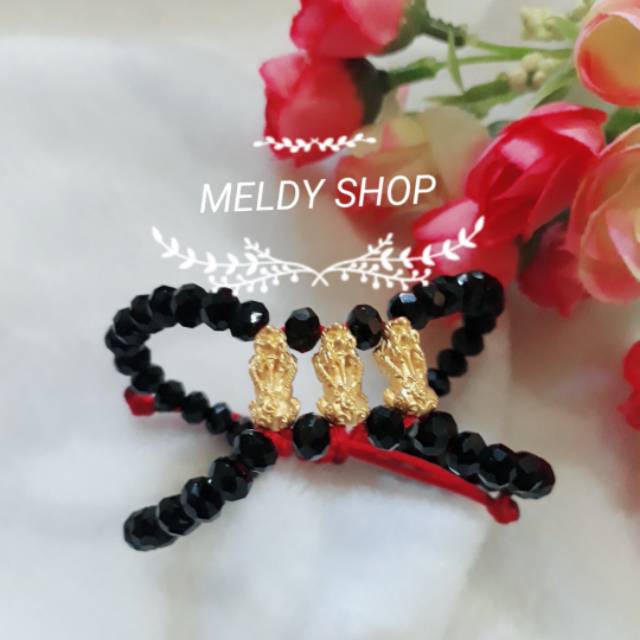 gelang krystal ceko variasi emas asli 24k charm liontin baby naga jilin kirin pi xiu
