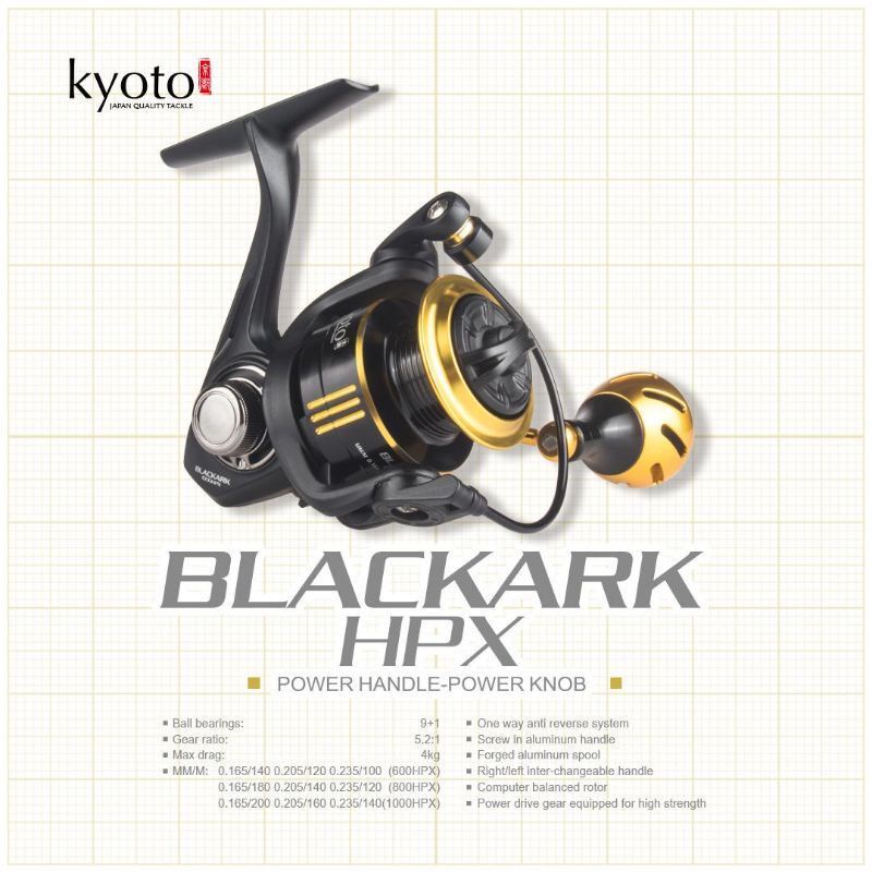 Reel Pancing Kyoto Blackark 800HPX 1000HPX Power Handle Cocok Untuk Casting Ultralight Ringan Kuat C