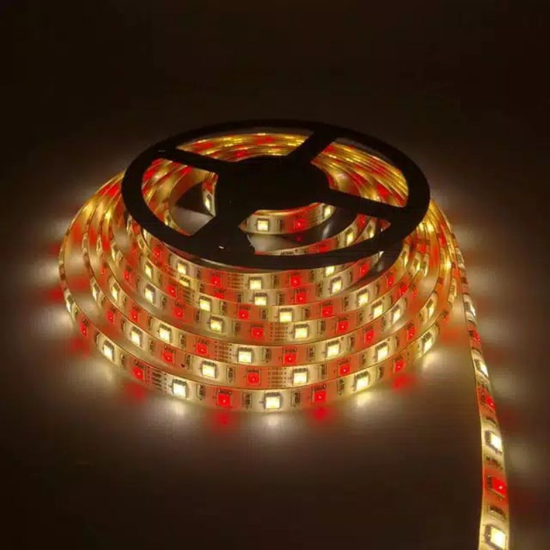 Lampu LED Strip SMD 5050 RGBW Fleksibel DC12V IP44 WATERPROOF 5m 60L/m 5 pin Warna Warni Disco DIY