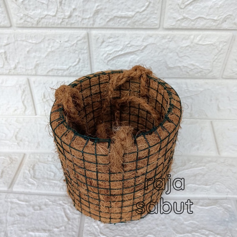pot bulat gantung std pot sabut ram besi pot unik