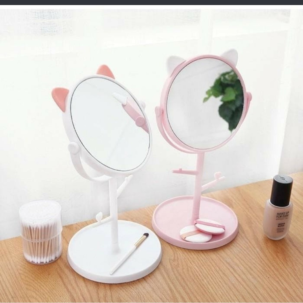 Kaca Rias CERMIN TELINGA KUCING Mirror Cermin MakeUp Fashion Unik Lucu GHM