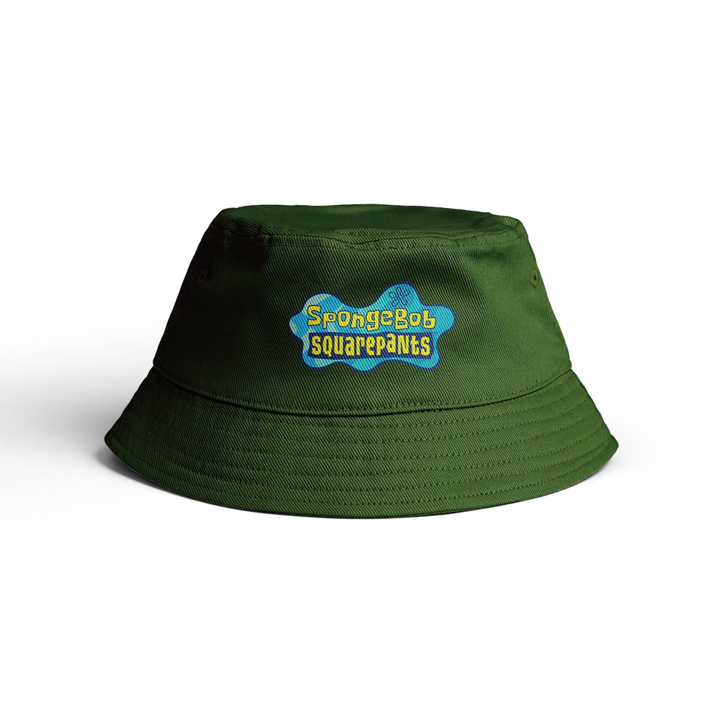 GKABHGSPB103 Topi Bucket Hat Anak Gambar Kartun Spongebob Logo Nickelodeon  Bucket Hat Anak Bahan Pr