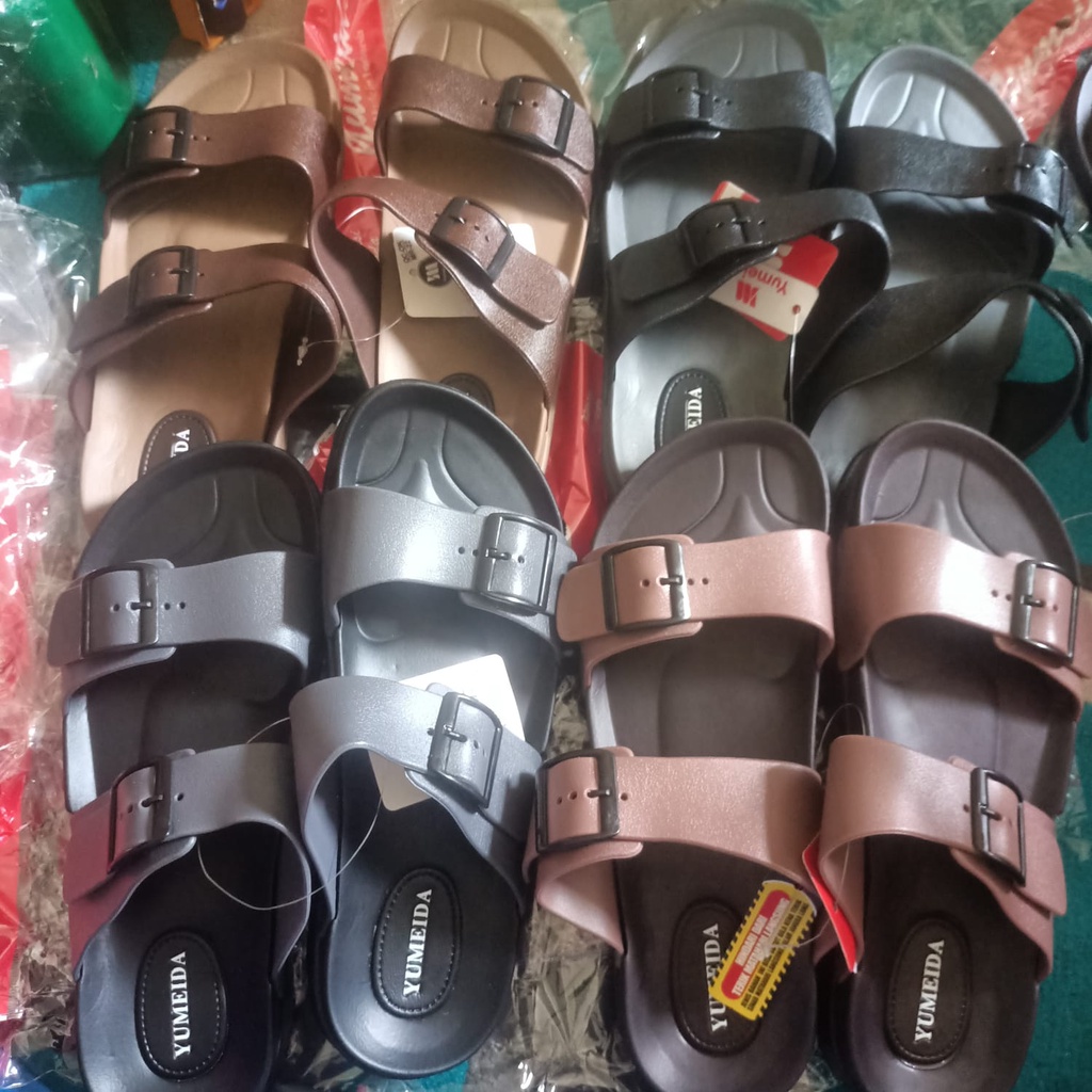 Sandal Selop Gesper Pria/ sandal pria tali 2 Yumeida GT 7122 L size 38-43