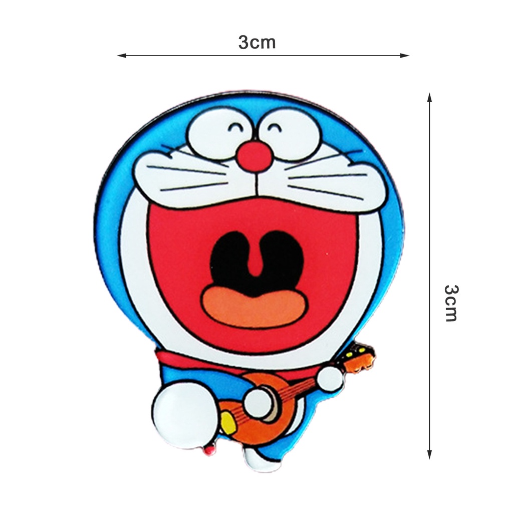 5 Pcs Bros Lencana Desain Karakter Kartun Anime Jepang Doraemon Bahan Plastik Untuk Pesta