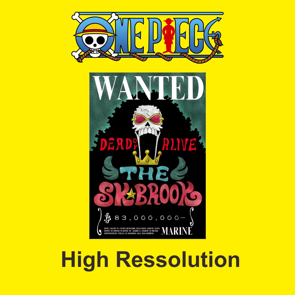 Poster Wanted One Piece Mugiwara (1set poster)-3