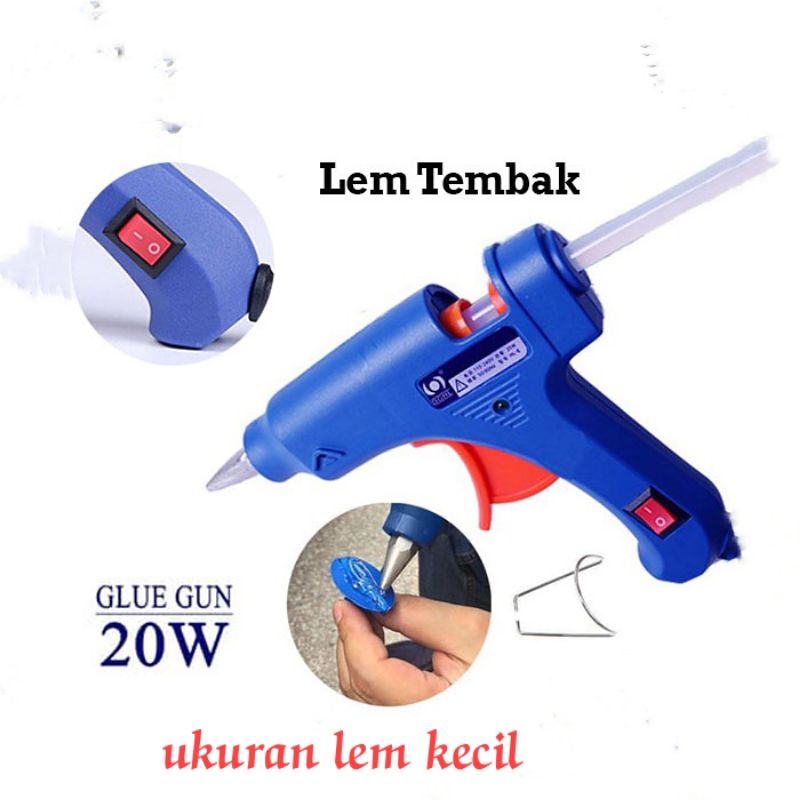 Alat Lem Tembak Kecil Glue Gun Stick Cair 20W