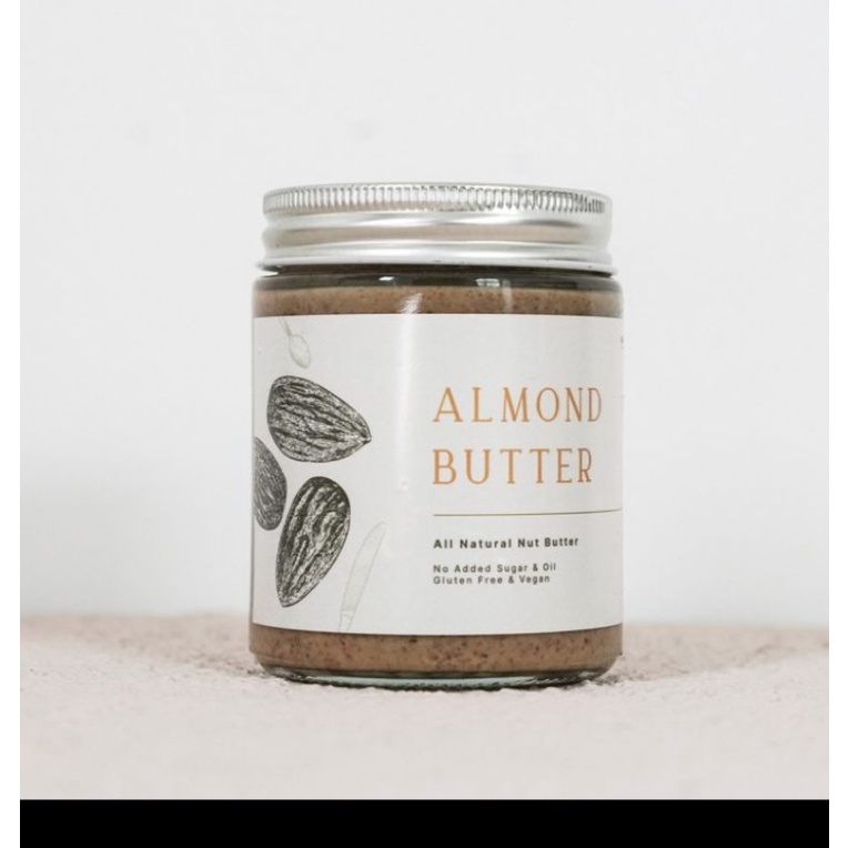 

almond butter all natural nut 250 GR jar selai kacang spread