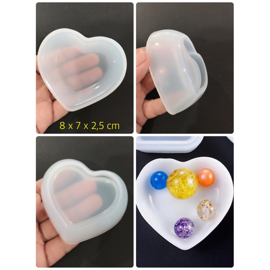 Mold resin mold mangkok heart mold mangkok square bowl mold cetakan resin cetakan clay