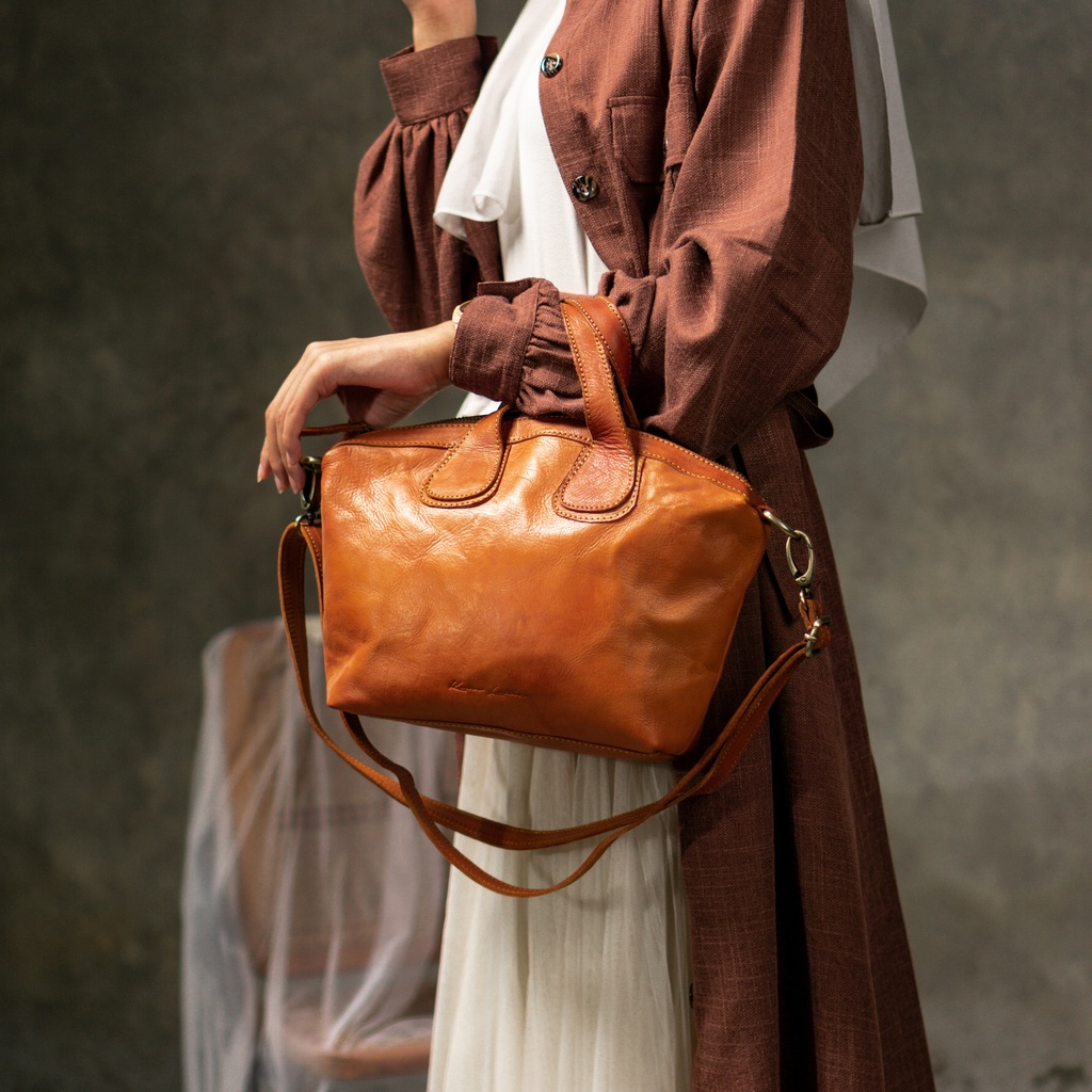 Tas Selempang Kulit Asli Wanita - Handbag GVNC Nabati - Kenes Leather