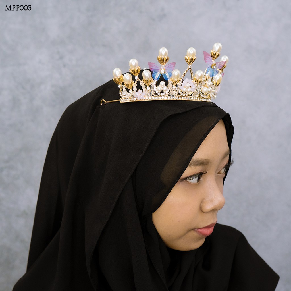 [STOK TERBATAS] CROWN MUTIARA ASESORIS PERNIKAHAN HIJAB WOMEN KUPU MPP003