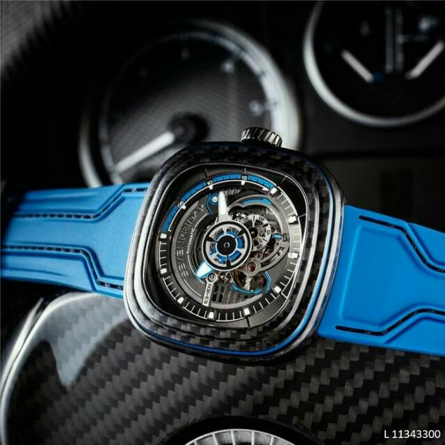 JAM TANGAN PRIA ORIGINAL SEVENFRIDAY CROWN 1:1 BLUE MATIC
