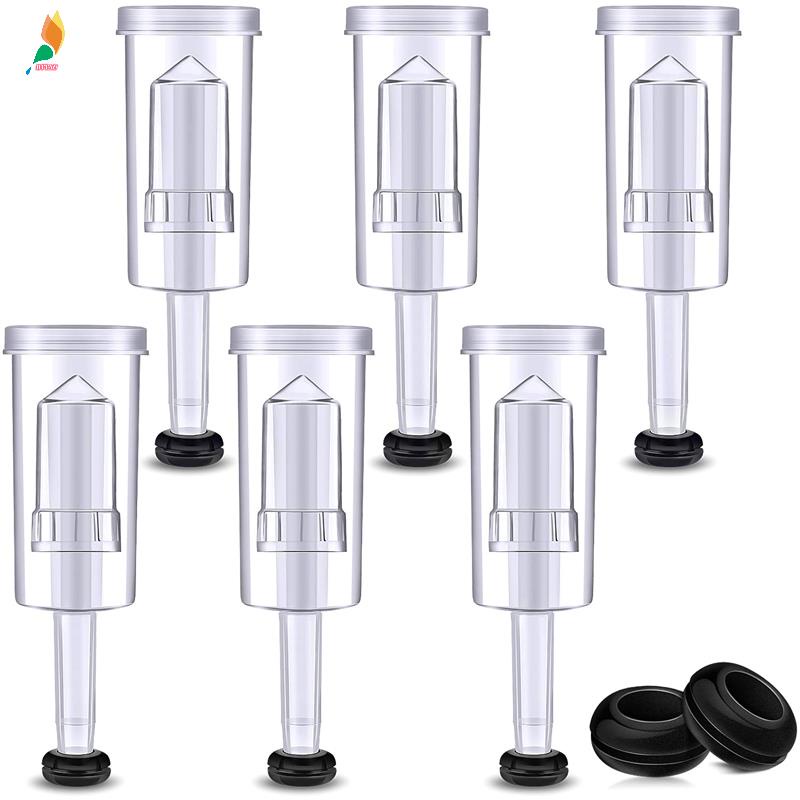 20pcs / Set Airlock Fermentasi Bahan Silikon + 6pcs Plastik Untuk Membuat Anggur