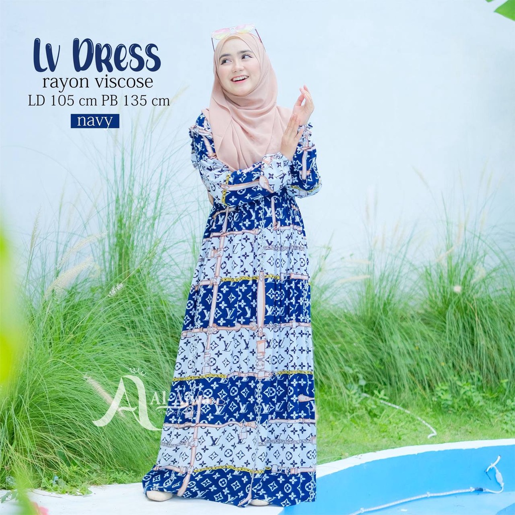 AL AJWA LV Dress Homedress Rayon Dingin Daster Terbaru Premium Bergaransi