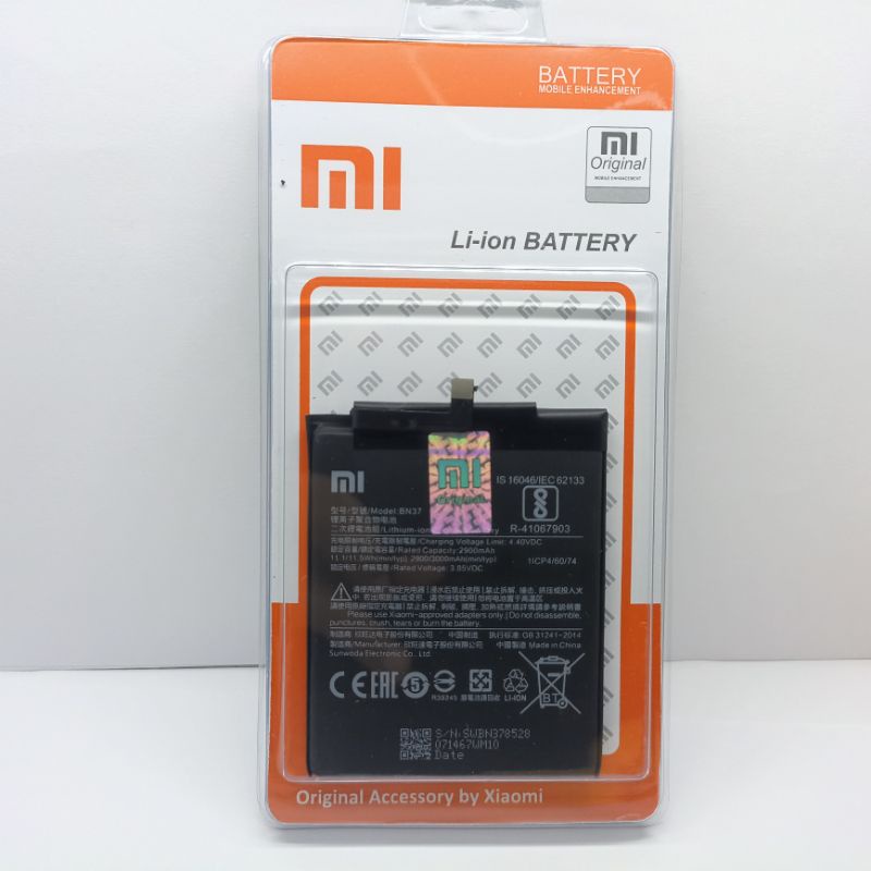 Baterai Batre Battery Xiaomi Redmi 6 / 6A BN37 ORIGINAL