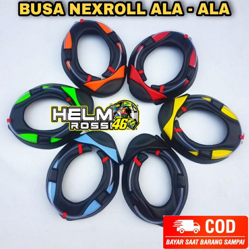Busa leher NEXROLL ala ala Moto gp || 1 paket chin guard dagu selang - tt course R10 RC7 K2R cl max