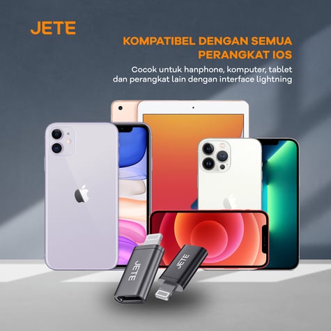 OTG Type C to Lightning JETE - Garansi 2 Tahun Rusak Tukar Baru