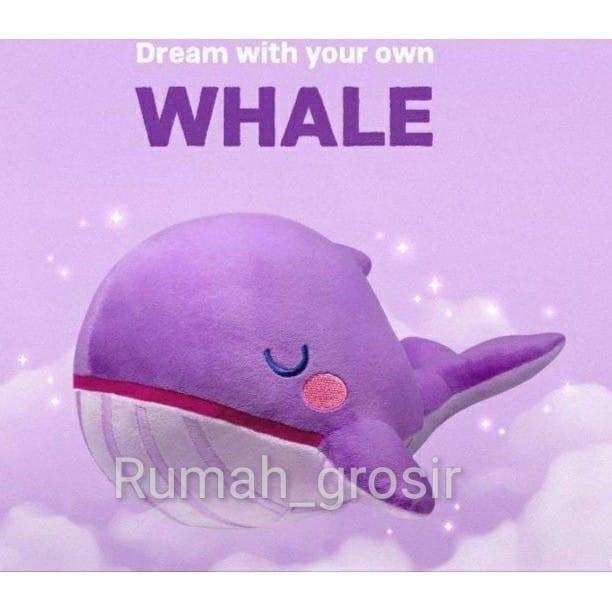 Boneka paus tiny tan plush Whale Bts Kpop idol bisa cod