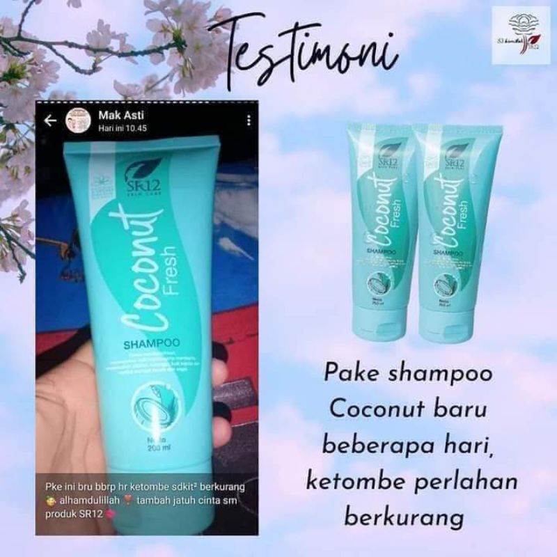 COCONUT FRESH SHAMPOO SR12 / SAMPO KELAPA / SHAMPO ANTI DANDRUFF / SHAMPO PALING AMPUH ATASI KETOMBE / RAMBUT HITAM BERKILAU