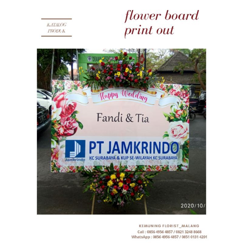 bunga papan ucapan/papan bunga ucapan/ucapan selamat/bunga papan/flower board/bunga papan malang
