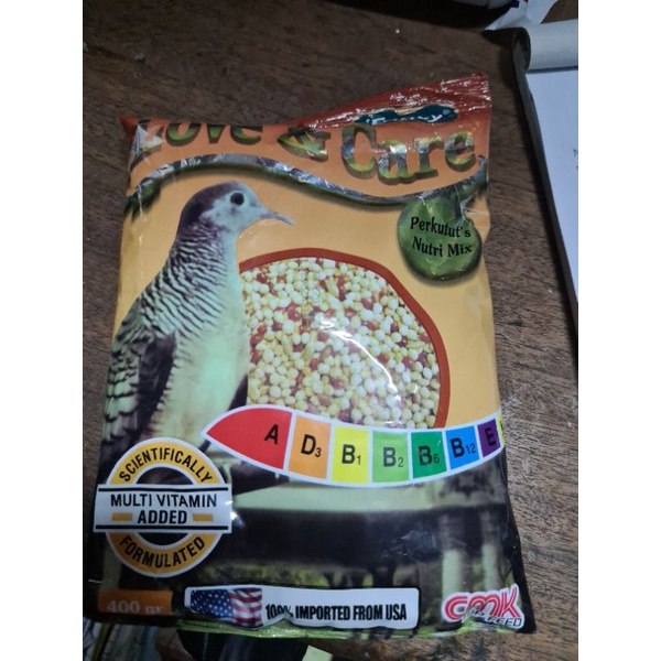 1 SASET LOVE AND CARE PERKUTUT 400gr pakan FANCY PERKUTUT makanan campuran lovecare burung perkutut