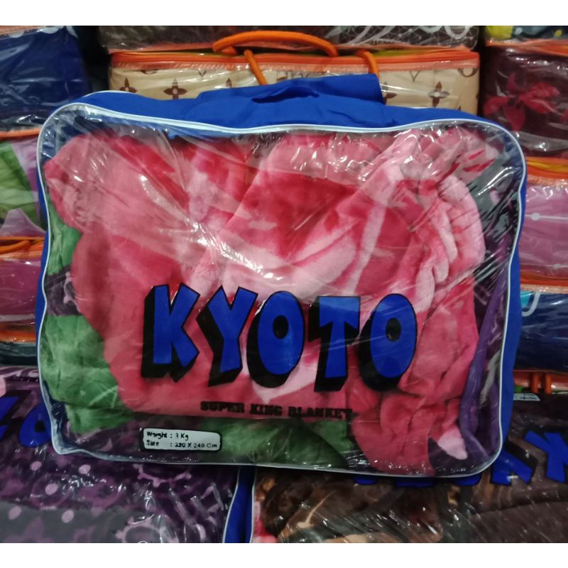 Selimut Kyoto Jumbo Ukuran 220x240 cm Panel Halus Dan Tebal Kualitas Premium