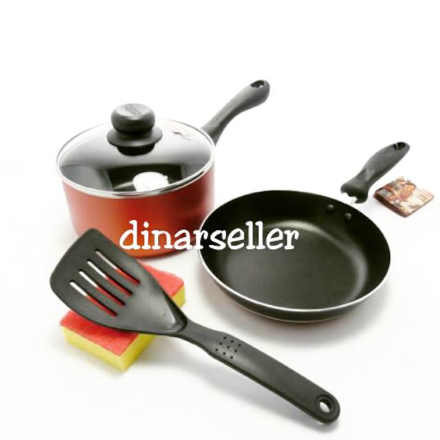 MAXIM VENICE 5PCS SET PANCI TEFLON SET ALAT MASAK